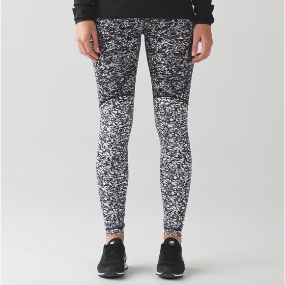 Lululemon Wunder Under Pant Hi-Rise, Ice Breaker White Black - Picture 1 of 4